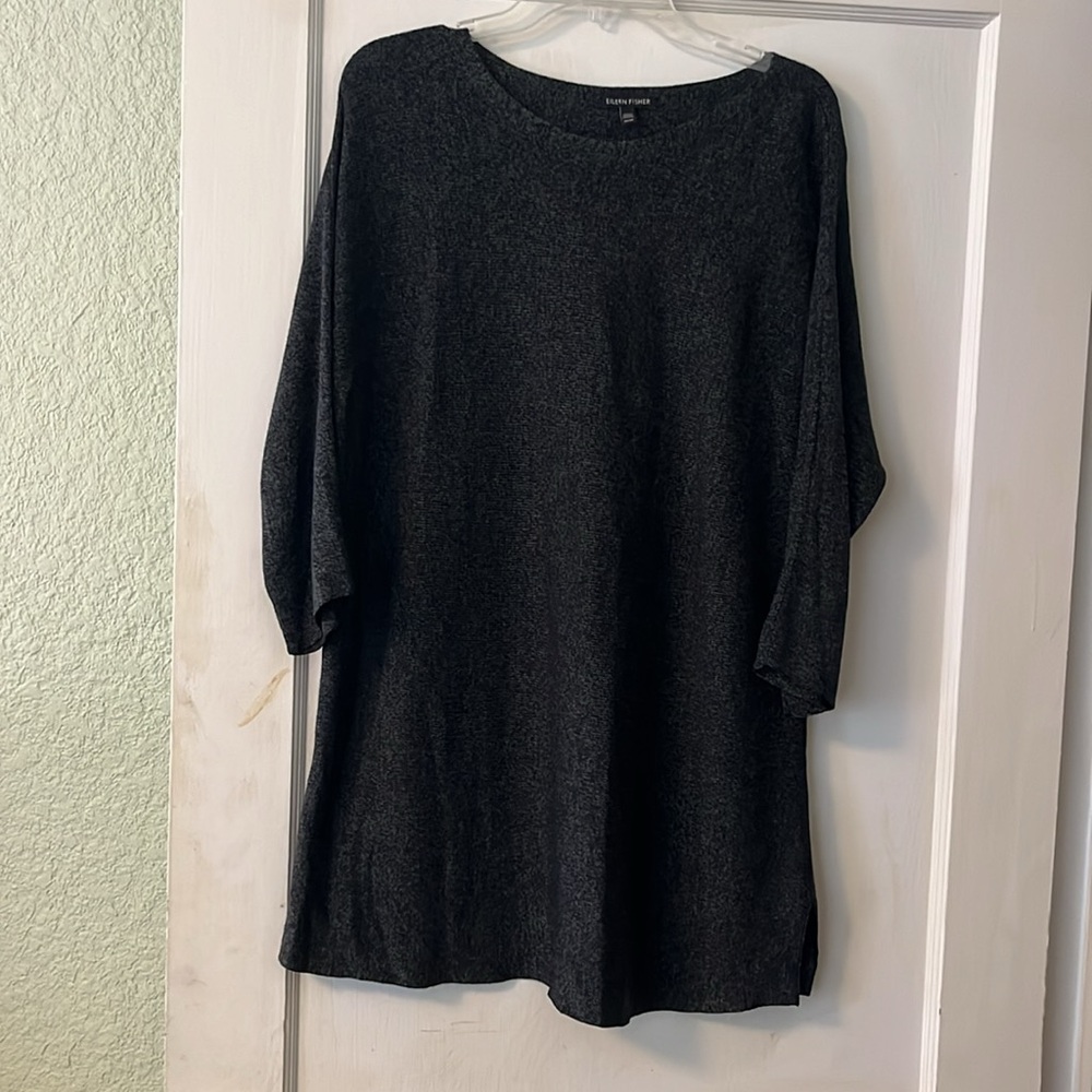 Eileen Fischer Heathered Grey Tunic size M